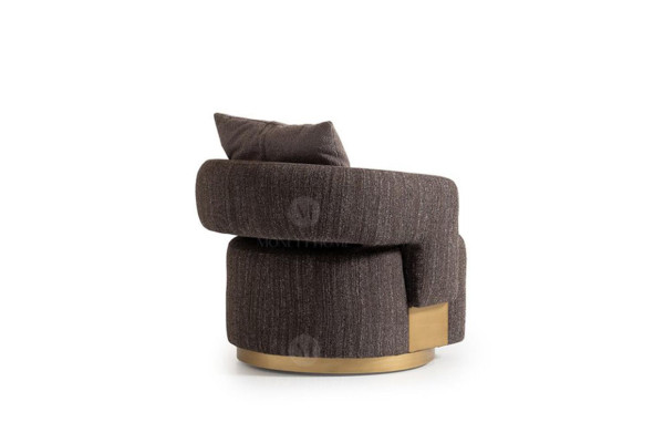 Complete e Living room Armchair Side tables 4pcs Fabric Gray Wood Modern