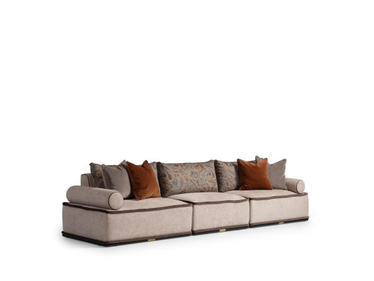 Four Seater Sofa 4 Seater Couch Fabric Sofa Upholstered Sofa Modern Gray