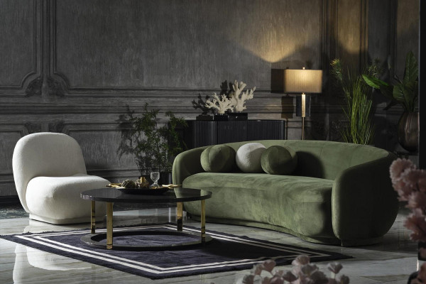 Suite fabric sofa sofa set upholstered sofa modern set 2-piece green sofa