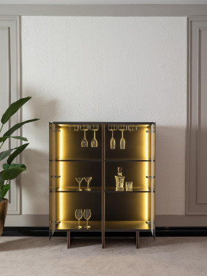 Bar cabinet Bar Display case Wardrobe Wood Living room Wine cabinet Modern