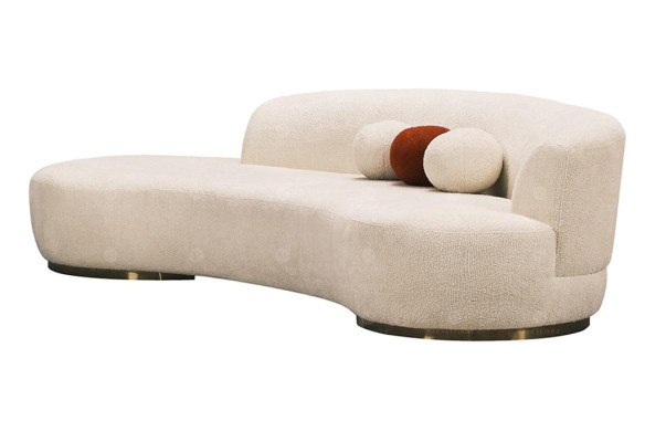 Upholstered Sofa Three Seater Couch Sofa 3 Seater Fabric Sofa Modern White
