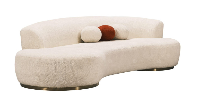 Upholstered Sofa Three Seater Couch Sofa 3 Seater Fabric Sofa Modern White