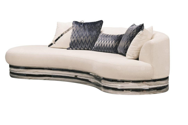 Three Seater Couch Sofa 3 Seater Upholstered Sofa Fabric Sofa Modern White