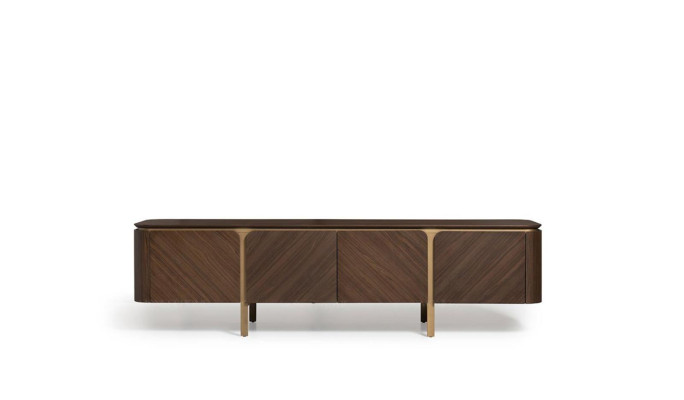 Sideboard TV cabinet Lowboard TV stand Table Wood Brown Wall unit Modern