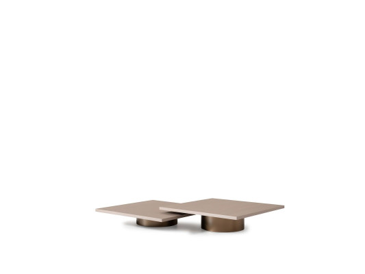 Group Tables Coffee table Coffee table Side table Wood Set Beige 2-piece
