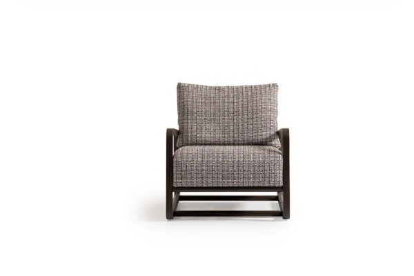 Armchair Single Seater Gray Wood Living room TV Chair Relax Chair
