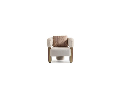 Armchair Single Seater Club Chair White Fabric Seat Living room Cocktail Chair