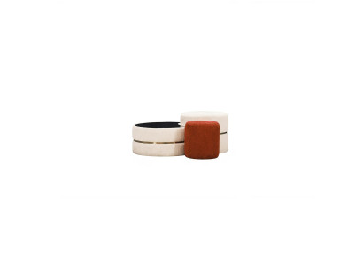 Group Footstool Pouf 3-piece Set Puff Coffee table Stool Modern Table