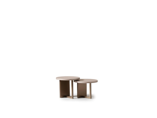 Group Side tables Coffee table Wood Table Set Beige Coffee table 2 pieces