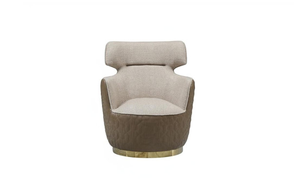 Wing Chair Armchair Fabric Seater Single Seater Beige Club Chair Modern