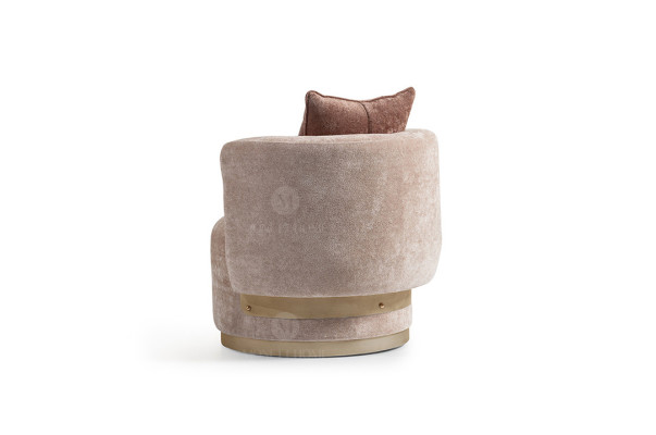 Armchair Relax Chair Modern Beige Upholstery Fabric Seater Single Seater Design