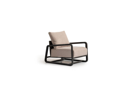 TV Armchair Single Seater Seater Beige Wood Living room Design