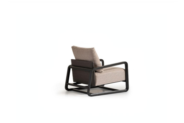 TV Armchair Single Seater Seater Beige Wood Living room Design