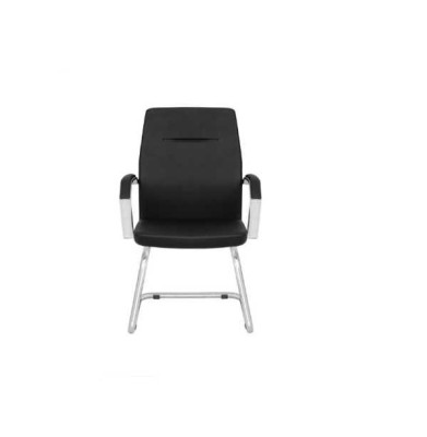 Black Practice Chair Office Chair Leather Single Seater Conference Chair Armchair