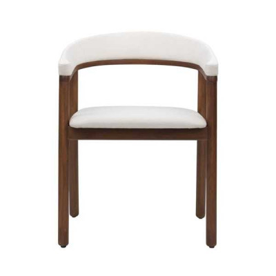 Dining room chair White Wooden Chair Modern Single Seater Armrests Chair Chairs