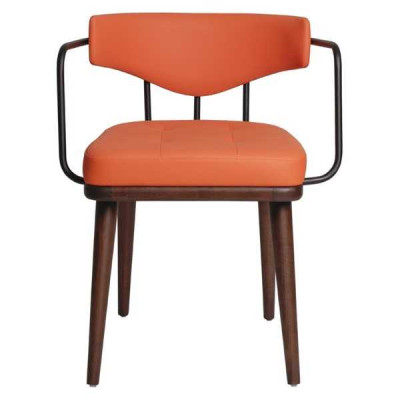 Orange Modern Recliner Armrests Chair Single Seater Designer 1-Seater