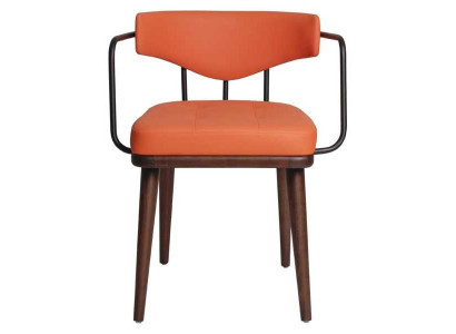 Orange Modern Recliner Armrests Chair Single Seater Designer 1-Seater