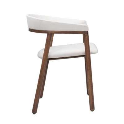 Dining room chair White Wooden Chair Modern Single Seater Armrests Chair Chairs