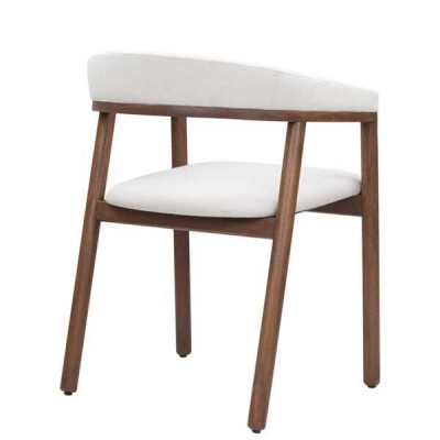 Dining room chair White Wooden Chair Modern Single Seater Armrests Chair Chairs