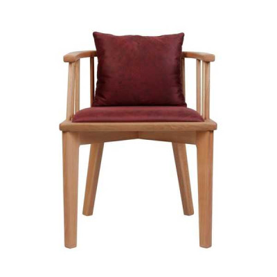 Brown Dining room Chair Design Wooden Chair Single Seat Upholstery 1-Seater