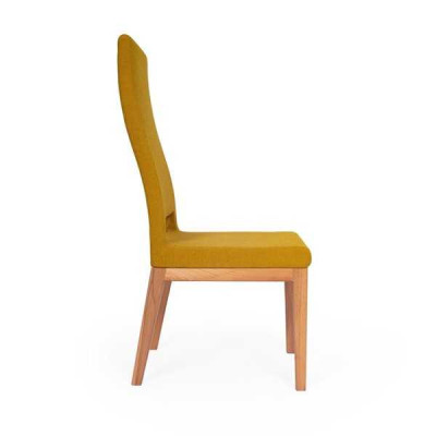 Yellow Dining room chair Living room Single seater Wooden feet Modern Chairs Chair