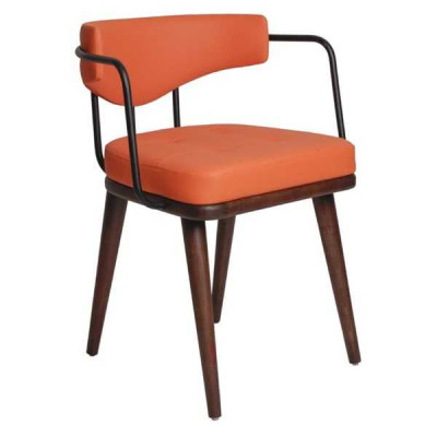 Orange Modern Recliner Armrests Chair Single Seater Designer 1-Seater