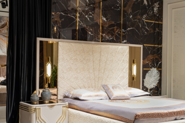 Luxury Complete 2x Bedside tables Bedroom Set Modern Double bed