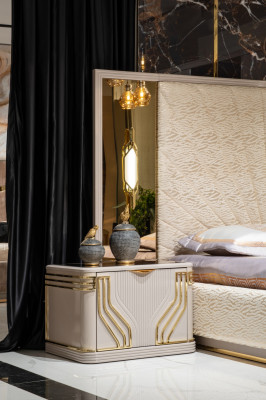 Luxury Complete 2x Bedside tables Bedroom Set Modern Double bed