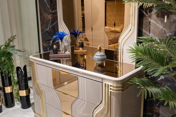 Luxury Design Chest of drawers with Mirror Modern Bedroom Furnishings