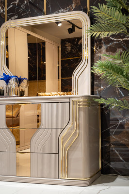 Luxury Design Chest of drawers with Mirror Modern Bedroom Furnishings