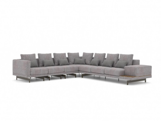 Corner sofa L-shape Living room Furnishings Designer Textile Sofa Modern Suite