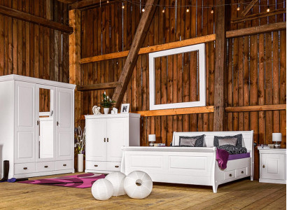 Bedroom Set Design Country House Luxury Furniture Bed Bedside table Chest of drawers 6 pcs.