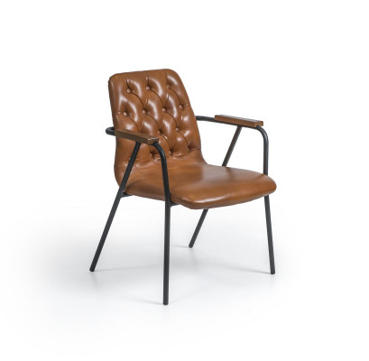 Designer Chair with Armrests Brown Dining room chair Luxury Furniture new Design