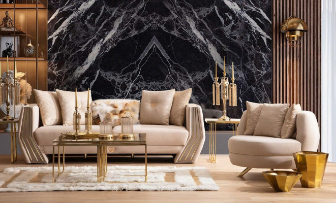 Armchair Luxury Upholstery Furniture Living room Single Seater Armchair Textile Lounge Restaurant