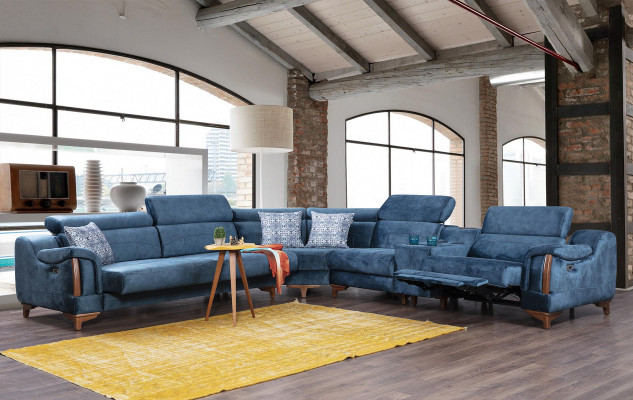 Luxury Textile Corner sofa L-shape Fabric Modern Couch Living room Design Furniture