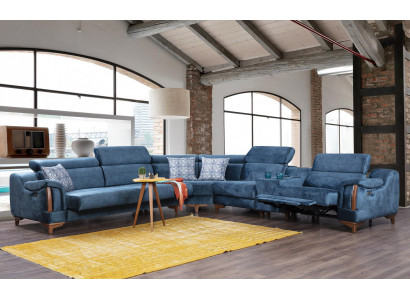 Luxury Textile Corner sofa L-shape Fabric Modern Couch Living room Design Furniture