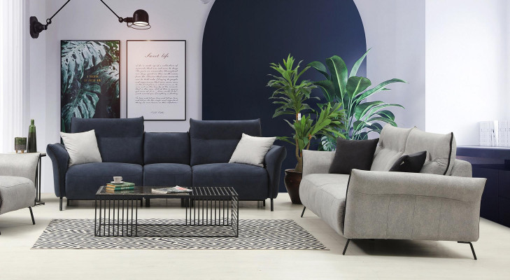 Sofa set set 2 pieces sofa couch upholstered armchair modern designer luxury furniture