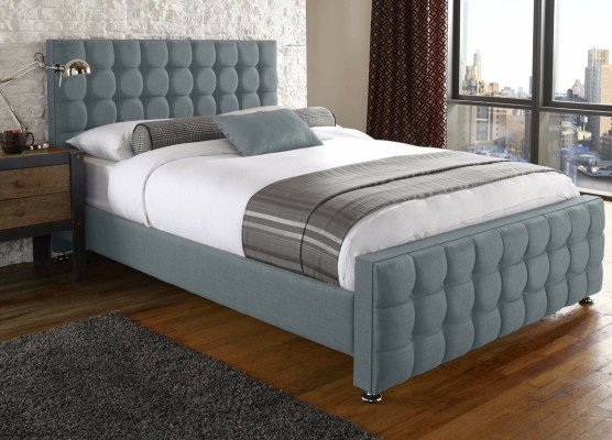 Chesterfield gray double bed designer luxury bedroom beds noble furnishings
