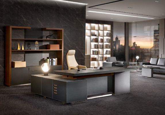 Desk Leather Office Tables Designer Furnishings Table Furniture Armchair
