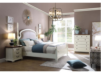Bed Bedside table Stool 4 pcs. Bedroom Set Design Modern Luxury Beds new
