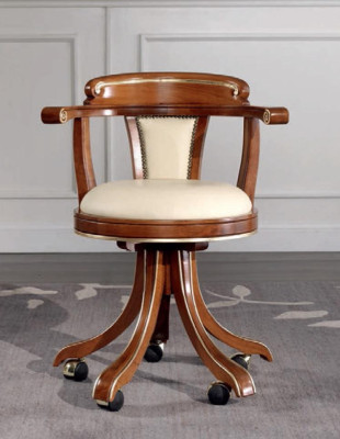 Chef Armchair Office Wood Country House Style Study room Armchair Furniture White Rotatable new
