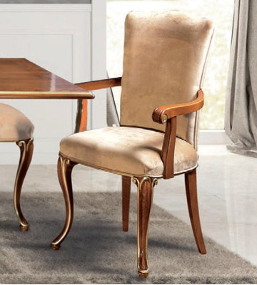 Chair 1 Seater Dining room Wood Armchair Italy Furniture Design Classic Armchairs