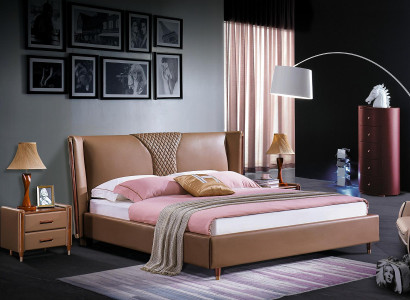 Bed Textile 2x Bedside table 3 pieces. Bedroom Set Furniture Modern Luxury Beds
