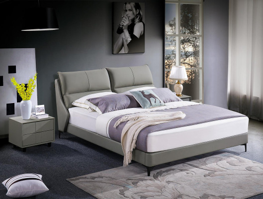 Luxury Bedroom Furniture Bed 2x Bedside table Set Beds Hotel Furniture 3pcs. Upholstery