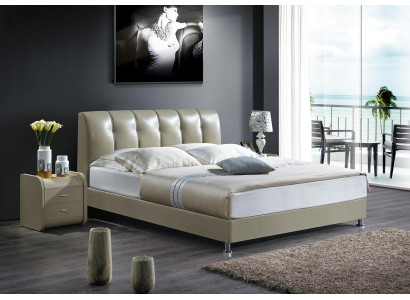Bed Textile 2x Bedside table 3 pcs. Bedroom Luxury Set Furniture Modern Beds new