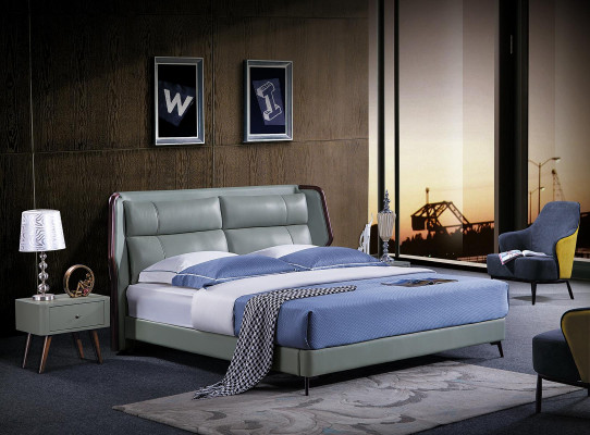 Bed Upholstery Design Luxury Double Hotel Beds Sleep Room Wood new 180x200cm