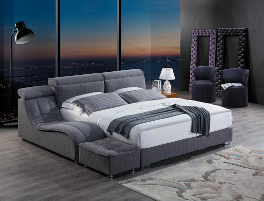 Designer Bed Textile Hotel Beds Double Bedroom Luxury 180x200 Bed frame