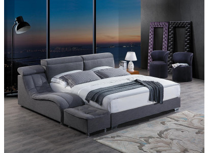 Designer Bed Textile Hotel Beds Double Bedroom Luxury 180x200 Bed frame