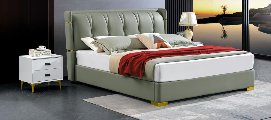 Double bed Beige Furniture Beds Bedroom Double Bed Beige Hotel