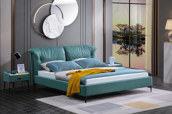 Design Bed Beds Textile Leather Hotel Luxury Upholstery Marriage Double new Bedroom.